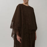 Salon Lace Shawl in Truffle