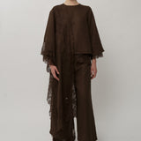 Salon Lace Shawl in Truffle