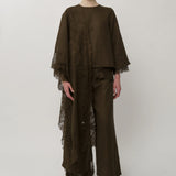 Salon Lace Shawl in Truffle