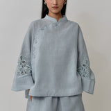 Narumi Linen Tunic in Powder Blue