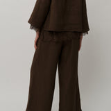 Salon Linen Pants in Truffle