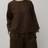 Salon Linen Pants in Truffle