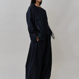 Thalia 2-Piece Linen Blouse in Maritime