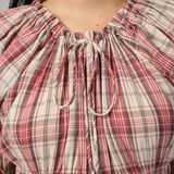 June Plaid Dress in Red