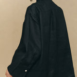 Friday Linen Shirt in Black