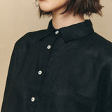 Friday Linen Shirt in Black