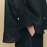 Friday Linen Shirt in Black