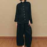 Sculptor Linen Pants in Black