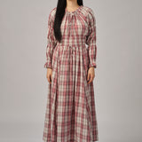 June Plaid Dress in Red