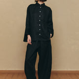 Sculptor Linen Pants in Black