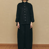 Sculptor Linen Pants in Black