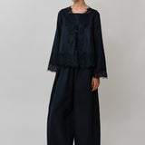 Colette 2-Piece Linen Blouse in Maritime