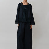 Colette 2-Piece Linen Blouse in Maritime