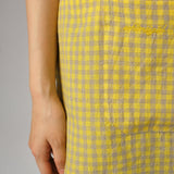 Ina Linen Gingham Apron in Butter
