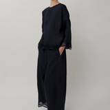 Sculptor Embroidered Pants in Maritime