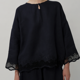 Ares Linen Top in Maritime