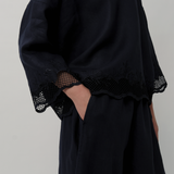 Sculptor Embroidered Pants in Maritime