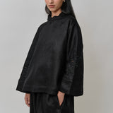 Narumi Linen Tunic in Noir