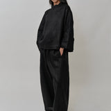 Narumi Linen Tunic in Noir