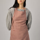 Ina Linen Gingham Apron in Watermelon
