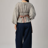 Ina Linen Gingham Apron in Watermelon