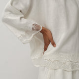 Ares Linen Top in Porcelain
