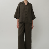 Ms. Lim Linen Shirt in Cypress Green