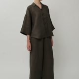 Ms. Lim Linen Shirt in Cypress Green