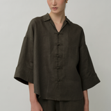 Ms. Lim Linen Shirt in Cypress Green
