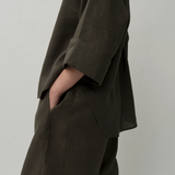 Ms. Lim Linen Shirt in Cypress Green