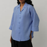 Ms. Lim Linen Shirt in Periwinkle
