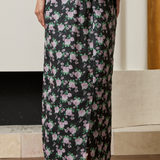Asha Ramie Skirt in Violet Floral
