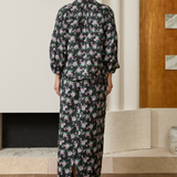 Asha 2-Piece Ramie Blouse in Violet Floral