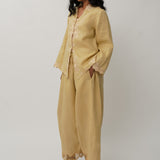 Sculptor Embroidered Pants in Sunray