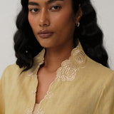 Ophelia Linen Kebaya Top in Sunray