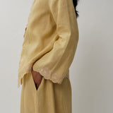 Ophelia Linen Kebaya Top in Sunray