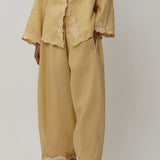 Sculptor Embroidered Pants in Sunray