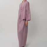 Ophelia Linen Kebaya Top in Lilac