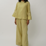 Narumi Linen Tunic in Linden Green