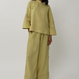 Narumi Linen Tunic in Linden Green