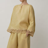 Ares Linen Top in Sunray