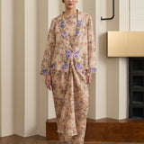 Dian 2-Piece Ramie Kebaya Set in Mulberry