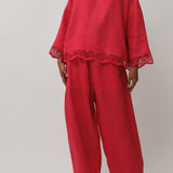Sculptor Linen Pants in Chilli Pepper