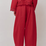 Sculptor Linen Pants in Chilli Pepper
