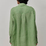 Great Linen Shirt in Lime Gingham
