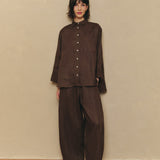 Friday Linen Shirt in Chocolate