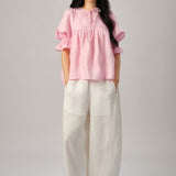 Sculptor Linen Pants in White