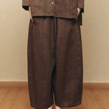 Sculptor Linen Pants in Chocolate