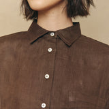 Friday Linen Shirt in Chocolate