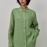 Great Linen Shirt in Lime Gingham